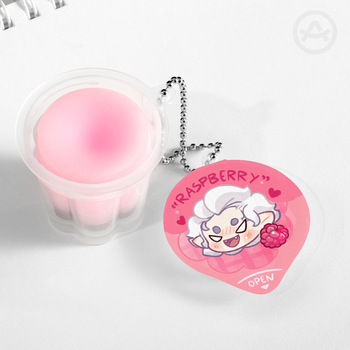 "Raspberry" - Squishy Pudding Keychains