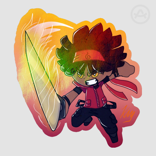 Guren Battle Pose Sticker (Holo)