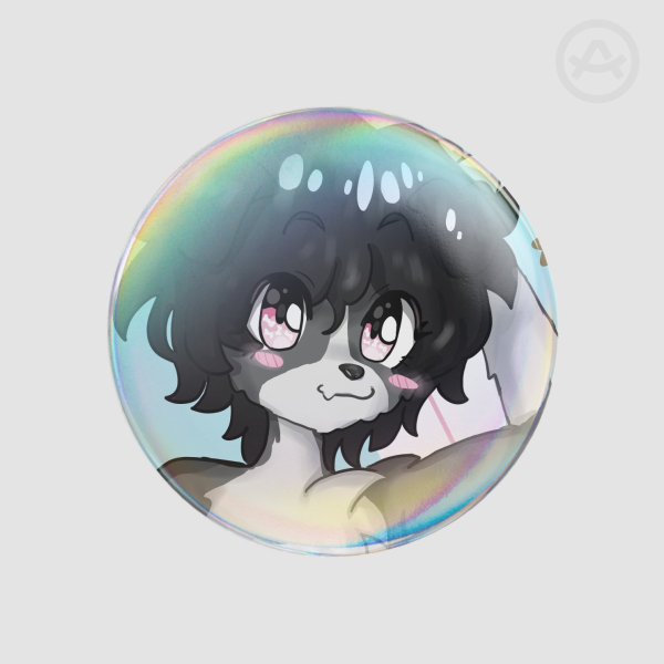 3-Inch Eve Puppy Holographic Pin