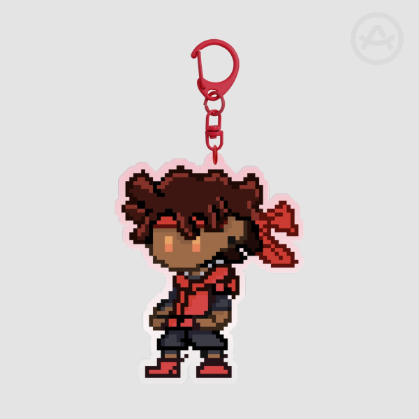 Guren 8- Bit Sprite Red Keychain