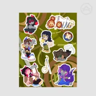 x BUTTONLINGS SET.1 x| Coated Paper Stickers Sheet