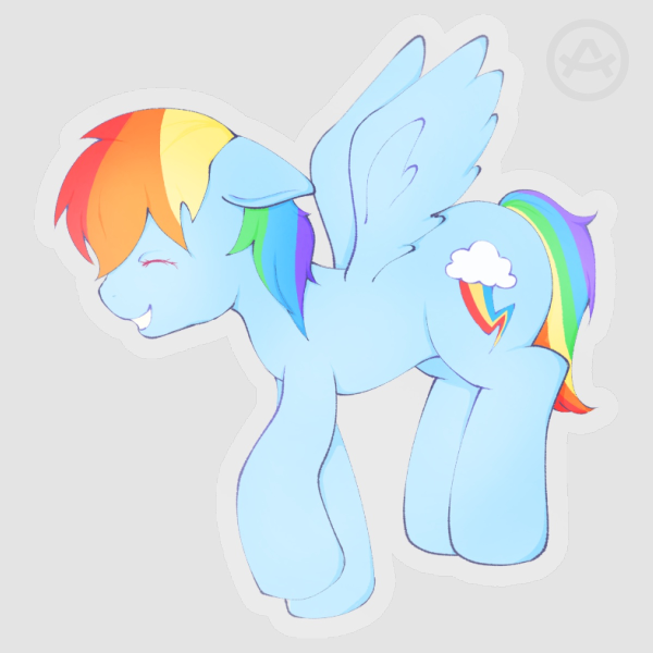 Rainbow Dash My Little Pony Clear Vinyl Die-Cut Sticker