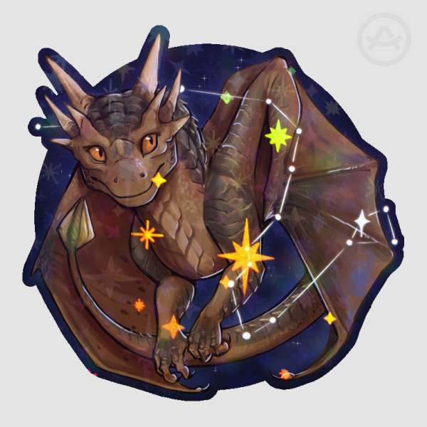 DRACO Colored Edge Die Cut Sticker