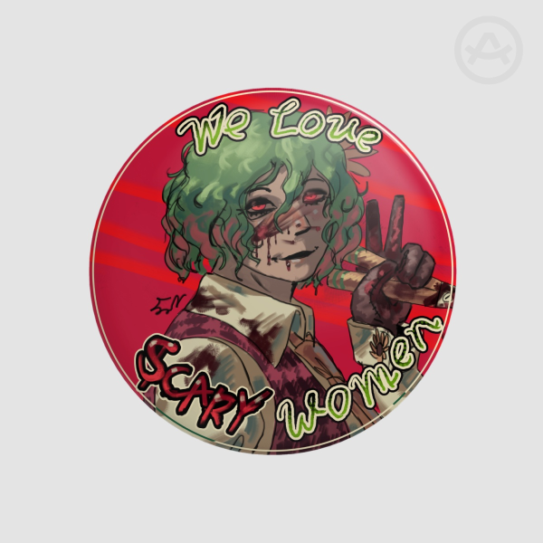 "We Love Scary Women" Yuuka Kazami Badge