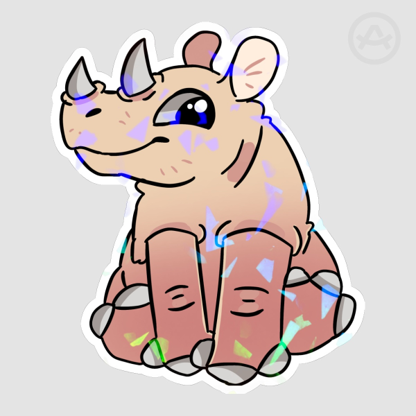 Northern white rhino sticker