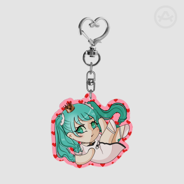 Chibi Hatsune Miku "The World is Mine" Acrylic Keychain