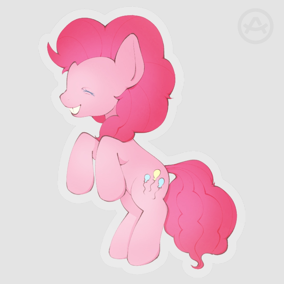 Pinkie Pie  My Little Pony Clear Vinyl Die-Cut Sticker