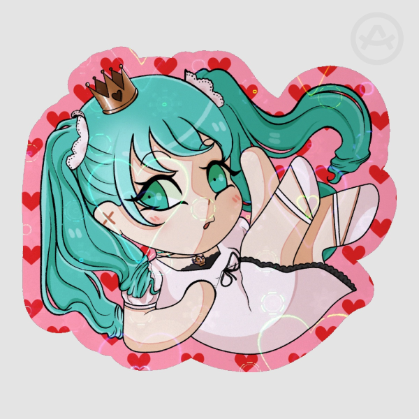 Chibi Hatsune Miku "The World is Mine" Sticker