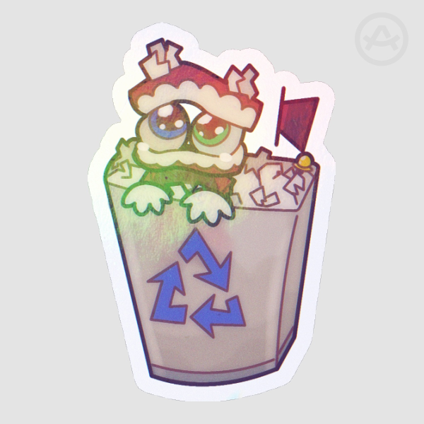 Caine in a Recycling Bin Sticker | TADC