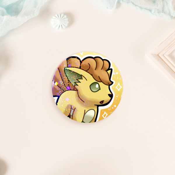 Shiny Vulpix Holographic Pinback Button