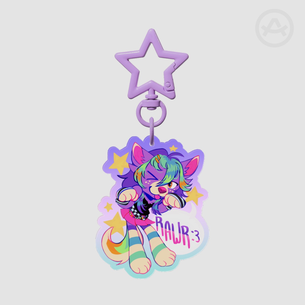 Scene furry keychain