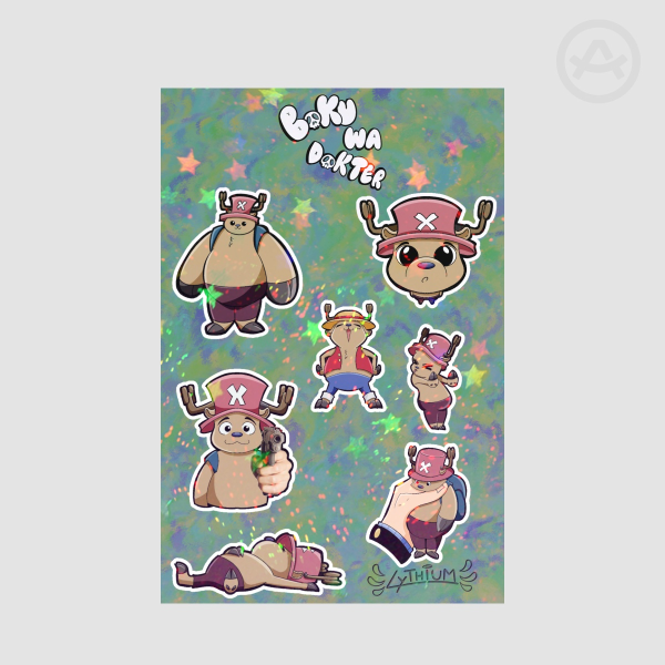 Chopper Glitter Sticker Sheet
