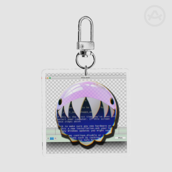 Bubble keychain with background