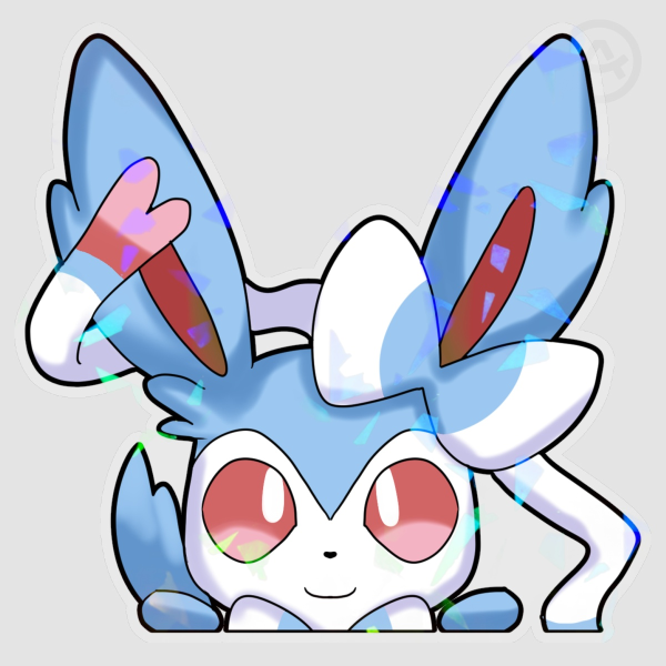 Shiny Sylveon Peeker Sticker