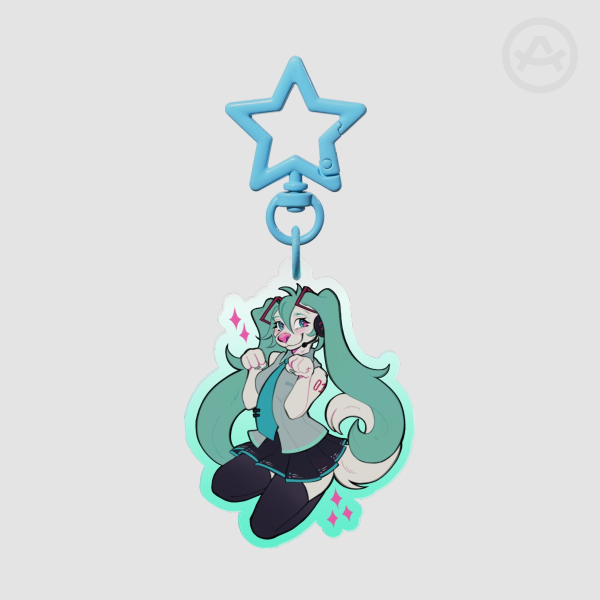 Puppy Hatsune Miku keychain
