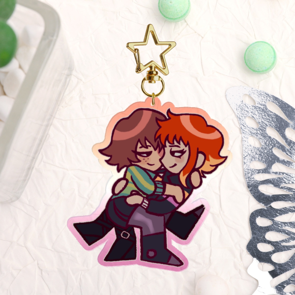 Scott Pilgrim Kim x Ramona Ship Keychain