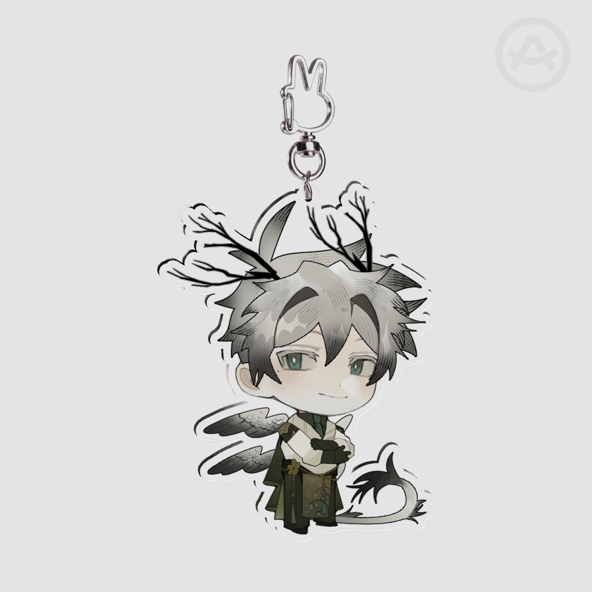 Message Man Clear Acrylic Keychain