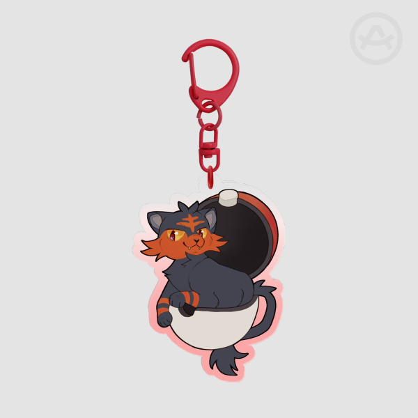 Litten pokemon keychain