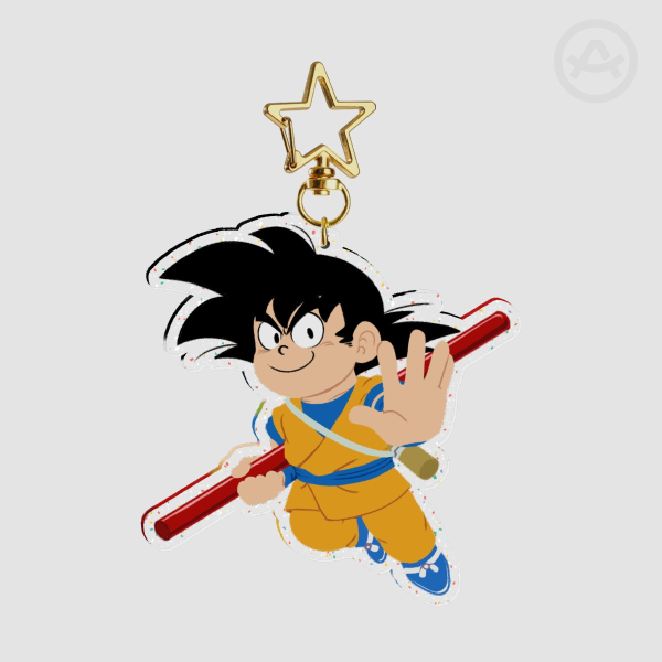 DAIMA Goku Glitter Acrylic Keychain