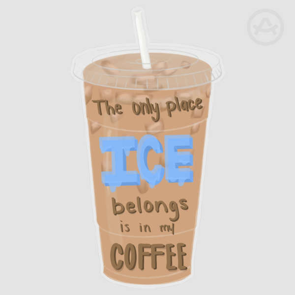Anti ICE Coffee Transparent Sticker