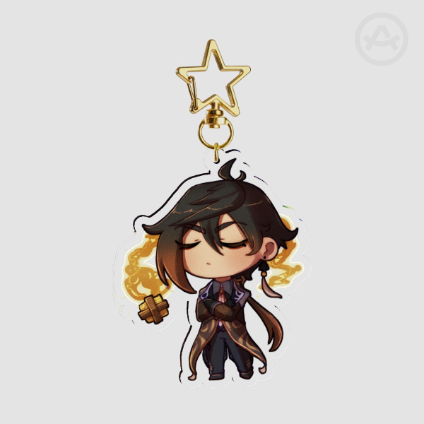 Zhongli - Clear Acrylic Keychain