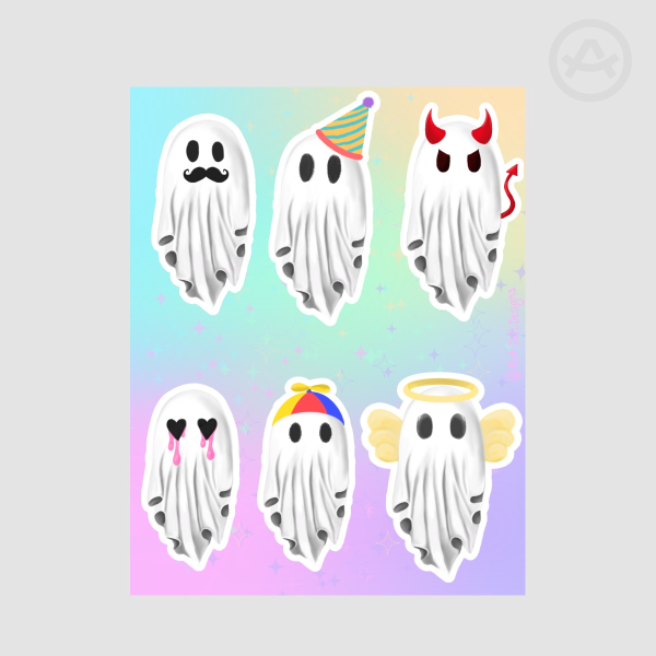 Silly Ghosties Sticker Sheet