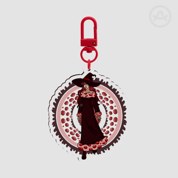 Bleeding Mushroom Witch Acrylic Keychains