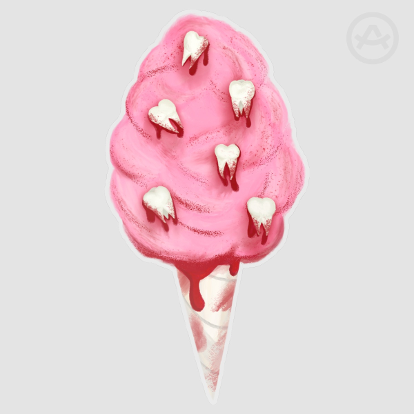 Sweet Tooth Transparent Sticker