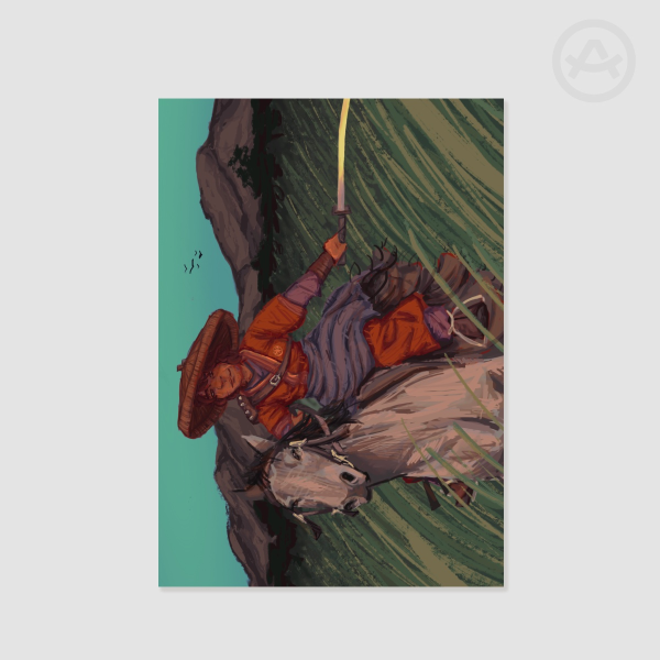 Kai Ninjago Horse Riding Poster Print