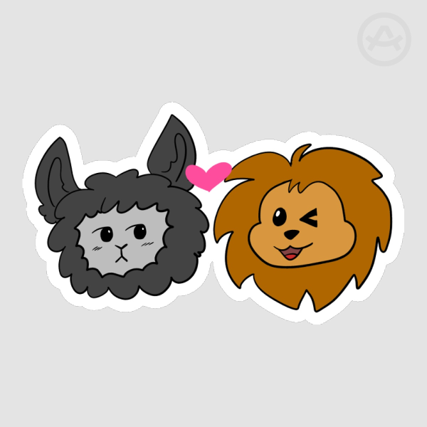 Dan and Phil Lion Llama Sticker