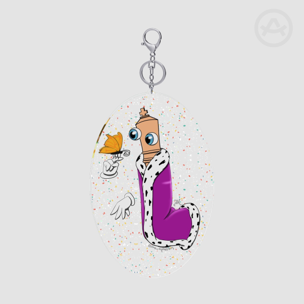 Glitter Kinger Acrylic Keychain