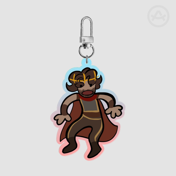 Washed Best King Acrylic Charm