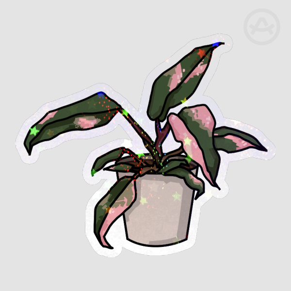 pink princess sparkle sticker