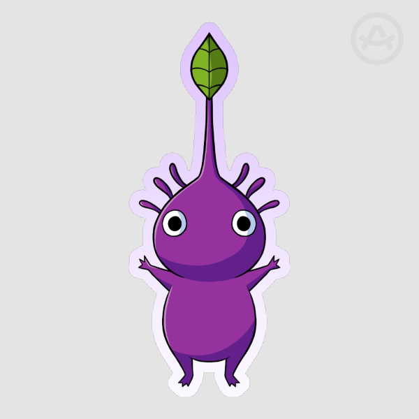 Purple Pikmin Die Cut Sticker