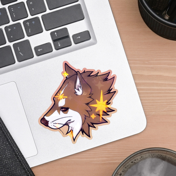 Tan Husky Sticker