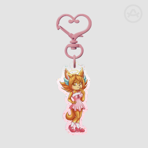 Sharla the fox acrylic keychain
