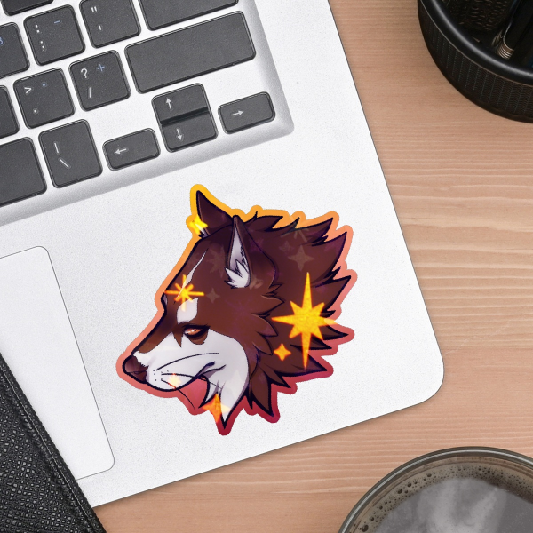 Brown Husky Sticker