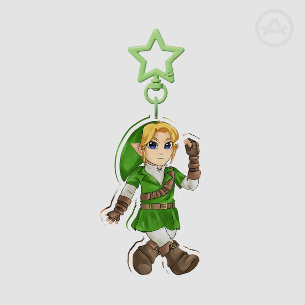 Ocarina of Time Link Keychain