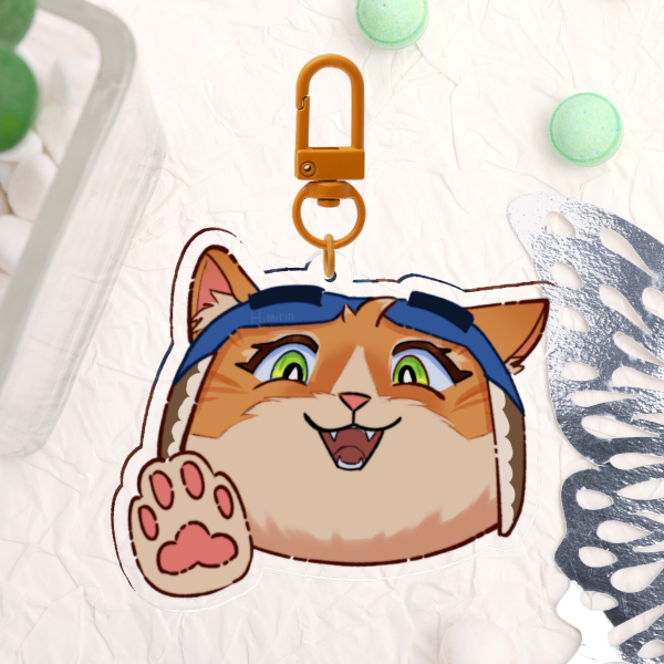 Jetpack cat - Clear Acrylic Keychains