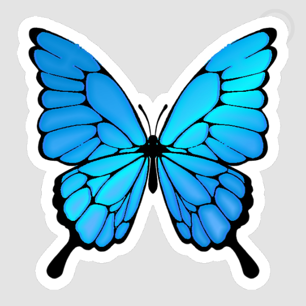 Blue Morpho Foil Stickers