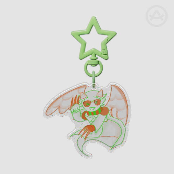 Davepetasprite Glitter Epoxy Keychain