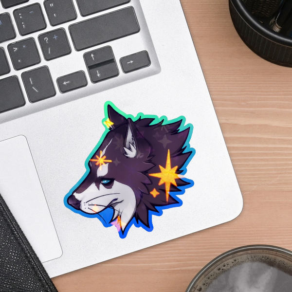 Black Husky Sticker