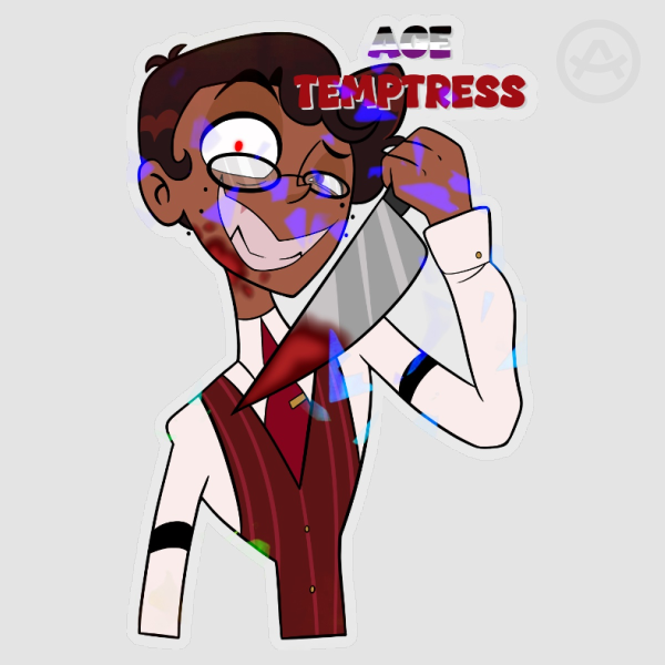 Human Alastor Ace Temptress Vinyl Sticker