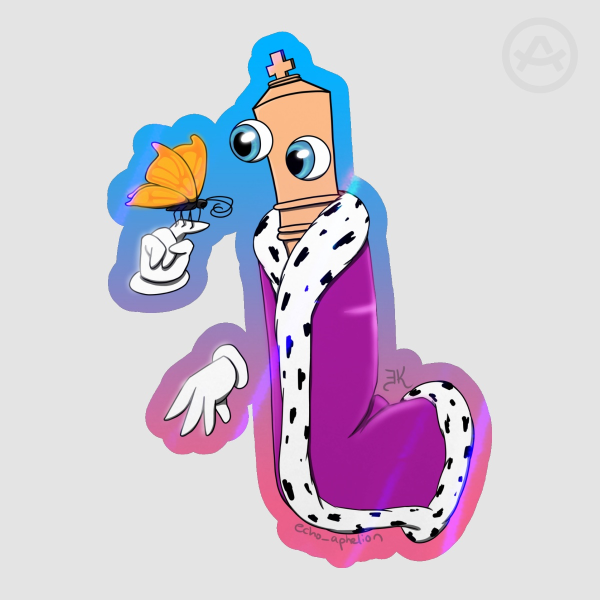 Kinger Colored Edge Die Cut Sticker