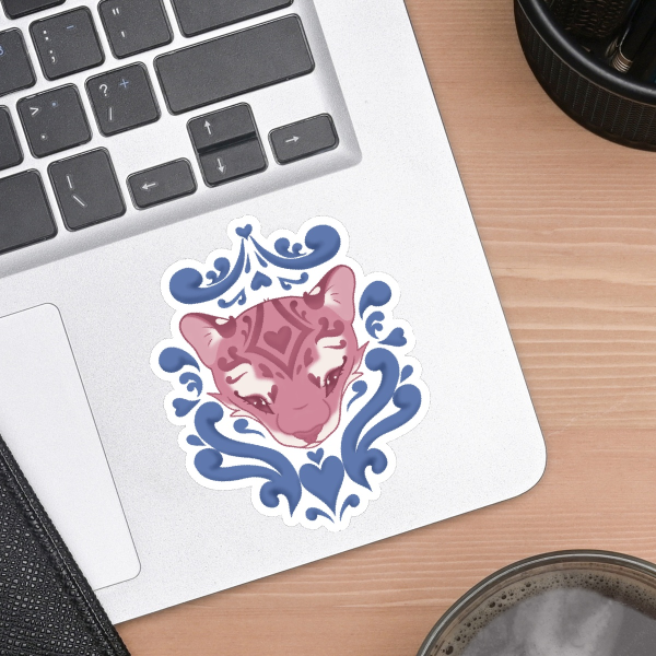 China Tiger Matte Die Cut Stickers