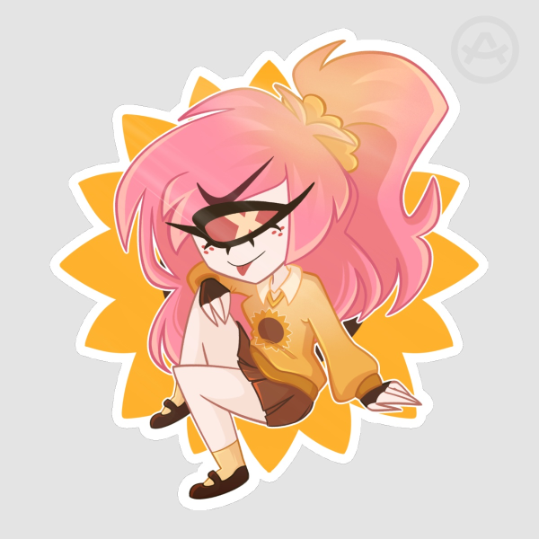 Spring Sunflower Cherri Bomb Die Cut Sticker