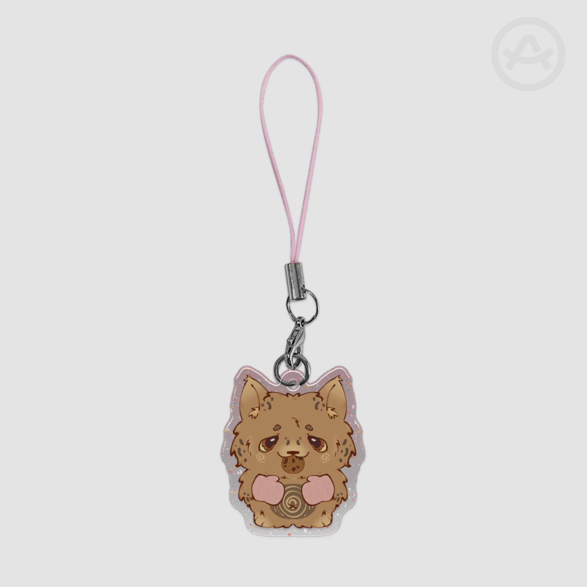 Cookie Cayote Glitter Epoxy-Acrylic Phonecharm