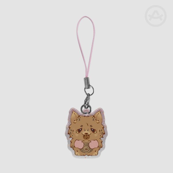Cookie Cayote Glitter Epoxy-Acrylic Phonecharm