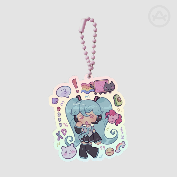 Internet Miku keychain