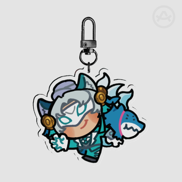 Jeff & White Fox KEYCHAIN [Marvel Rivals]